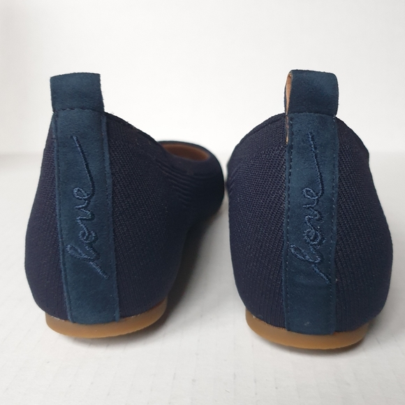 Ellen DeGeneres Lilliane Knit Heart Lagoon Bay Blue Slip-On Ballet Flats Sz 7.5 - Picture 4 of 16